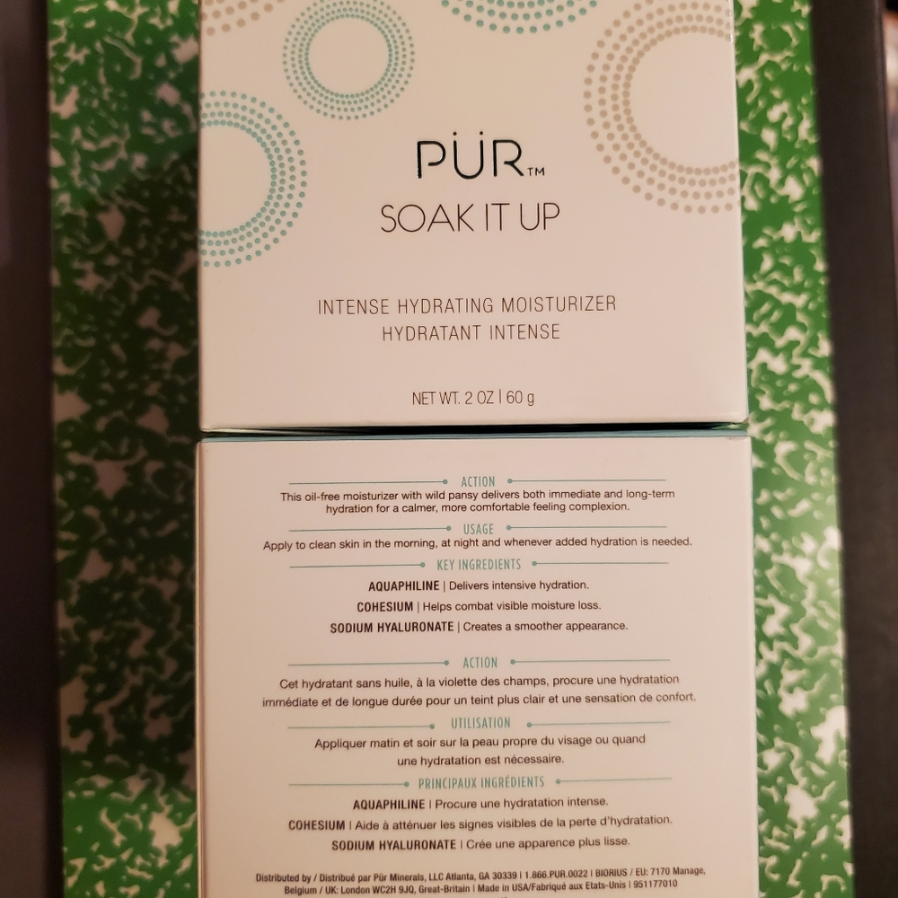 Pur soak it up moisturizer